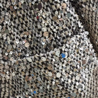 Veste en Laine Tweed avec Sequins – Chic Intemporel au Féminin